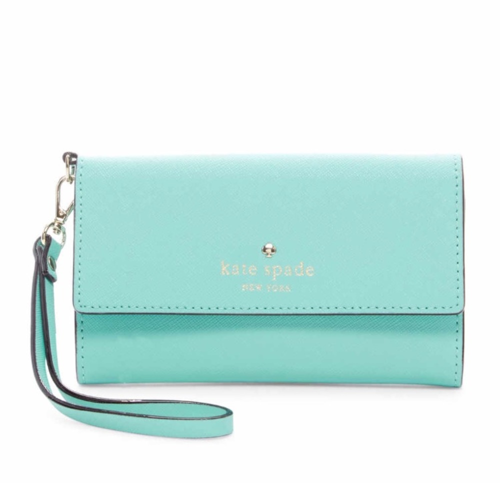 Light teal blue Kate spade iPhone 6 wristlet